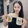Taza de Dibujos Animados Lindos con Graffiti Taza de Agua para Estudiantes Regalo Promocional de Negocios Regalo de Cumpleaños Año Nuevo Graduación