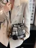 Bolsa Transversal de Ombro Estilo Balde Versátil de Alta Qualidade Transfronteiriça Nova Moda Primavera 2026 Xadrez para o Dia a Dia Feminina