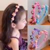 Banda para el cabello con textura de fideos de burbujas Sanrio para niñas que no se ata la cabeza, linda banda para el cabello de princesa con diseño de viento, banda para el cabello antideslizante con dibujos animados de colores