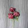 Casamento Clemátis Artificial Flores Artificiais Buquê Artificial Flores Feitas à Mão Flores de Casamento Flores de Seda Artificial Decoração de Paisagismo para Casamento