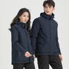 Nueva chaqueta de plumón tres en uno de dos piezas para hombre, resistente al frío, impermeable, para viajes al aire libre, cálida, personalizada para mujer