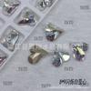Brillo Explosivo TikTok Estilo Swarovski Pedrería para Uñas Ranura Corazón Cristales K9 Pedrería Corazón Pequeño Inclinado Accesorios de Pedrería para Uñas Venta al por Mayor