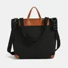 Nuevo bolso de mano de lona retro de moda transfronterizo para mujer, bolsa de compras de gran capacidad para el día a día, bolso cruzado informal de color liso