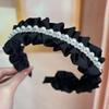 Estilo Avanzado Otoño e Invierno Nuevo Estilo Aro para el Cabello Pinzas para el Cabello en la Parte Superior de la Cabeza para Mujer Cinta para la Cabeza de Presión Ancha Lavado de Cabello Pequeños Accesorios para el Cabello Estilo Chanel