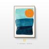 Pintura Decorativa Criativa Simples Abstrata de Nascer do Sol para Pendurar na Entrada Venda por Atacado Pintura Decorativa para Corredor Sala de Estar Pintura para Casa Quarto Sala de Jantar
