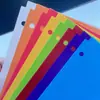 Página Separadora de Papel con Etiqueta para Separadores de Hojas Sueltas A4, Marcador de Página Colorido, Clasificación de Tres Agujeros