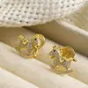 Pendientes de Clip para Bobina de Mosquito Inspirados en el Diseño de Caballo Dorado del Año Zodiacal para Orejas No Perforadas, Pendientes de Botón Lindos, Accesorios de Oreja de Nicho, Pendientes para Mujeres