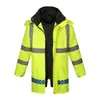 Conjunto de Capa de Chuva Acolchoada de Algodão com Refletivos e Calça de Chuva, Tipo Separado, Masculino, para Tráfego, Administração de Estradas, Gerenciamento de Propriedades, Segurança, Fluorescente, À Prova de Tempestade, Roupa de Trabalho