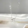Collar de Lazo para Mujer, Estilo de Nicho de Alta Gama con Diseño Hueco Tachonado de Diamantes, Colgante de Borla de Moda Versátil Creativo