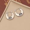 Pendientes geométricos de acero inoxidable con diseño transfronterizo, pendientes de ojo personalizados, pendientes sencillos E476