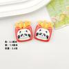 Nuevo Dibujo Animado Comida Juego Panda Resina Accesorios DIY Hecho a Mano Crema Gel Pinza para el Cabello Accesorios Carcasa para Teléfono Móvil Hebilla para Zapato Material