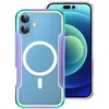 Funda de teléfono iPhone 16 personalizada de fábrica, cubierta protectora magnética de metal transparente de Apple, funda anticaídas