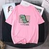Camiseta de Manga Curta para Clima de Início de Primavera no Sudeste Asiático, Corte Solto Casual, Estampada, Gola Redonda, Estilo Bf para Homens e Mulheres