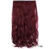 Peruca mulheres longo cabelo cacheado uma peça de alta temperatura seda sem costura peça de extensão de cabelo 5 clip clip peruca de cabelo local de fábrica