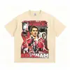 Stewell Beckham fútbol transfronterizo retro americano camiseta de manga corta de algodón pesado 320G unisex versátil