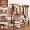 Cabide de Chão de Madeira Maciça para Quarto, Cabide de Roupa Interno para Uso Doméstico, Cabide de Roupa de Madeira de Chão