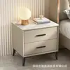 Armário de armazenamento moderno minimalista, criado-mudo de pedra, armário de armazenamento para quarto, uso doméstico, madeira maciça, criado-mudo moderno e de luxo leve
