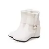 19 otoño e invierno estilo occidental nueva moda elástico interno tejido costura botas de mujer estudiante suela de muffin deseo
