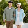 Ropa de Protección Solar de Alta Calidad para Parejas, Hombres y Mujeres, Chaqueta Ligera de Seda Helada Transpirable con Capucha para Verano, Protección UV para Exteriores