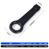 Llave de impacto de alta resistencia negra con mango recto, de una cabeza, llave de flor de ciruelo grande, 65 engrosada, 36 impacto de martillo, 38 impacto, 90 tamaño grande, 95