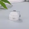 Fivela de mola grande de furo duplo plástico trava de aperto fivela de cordão fivela nariz de porco ajuste elástico botão preto e branco