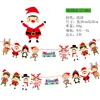 Bandera de papel de Navidad creativa bandera de color banderín de cadena flor banner de dibujos animados de Navidad decoración de tienda