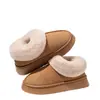 Zapatos de algodón de invierno para mujer 2026 estilo nuevo antideslizantes cálidos para uso interior en casa, pantuflas exteriores de suela gruesa con forro de felpa con tacón para mujer