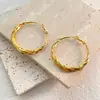 Brincos Argola Versáteis Brincos Argola Lisos de Alta Qualidade Texturizados Novo Estilo Mais Vendidos Tarraxas Simples Joias para Orelha Mulheres Círculo Redondo Fábrica Atacado