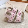 Sandalias Romanas Abiertas para Niñas Estilo Bosque Dulce con Ribete de Encaje, Nuevas Sandalias Birkenstock de Verano con Moño, Zapatos de Princesa