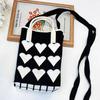 Bolsa de mão de atacado de fábrica em nome de mulheres, nova bolsa de malha para celular, bolsa de amor vermelha, bolsa mensageiro, mini bolsa