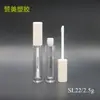 Tubo redondo transparente para gloss labial de 2,5g, tubo para glaze labial moldado por injeção em material AS, atacado de materiais de embalagem plástica