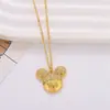 Collar para Niños, Estilo Japonés y Coreano Transfronterizo, Incrustado de Diamantes, Circonita Amante de los Ratones, Estilo de Celebridad de Internet para el Día a Día, Collar Sencillo para Niña