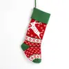 Calcetines de Punto Grandes Bolsa de Dulces Navideños Decoraciones Navideñas Calcetín Navideño Bordado e Impreso Rojo y Verde Decoraciones Festivas