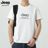 Camiseta de Manga Corta con Cuello Redondo de Color Sólido JEEP SPIRIT para Hombre 2025 Nueva Camiseta Interior Base Suelta de Peso Pesado para Jóvenes