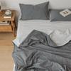 Colcha de verão de algodão tingido em fio, estilo japonês, lavada em água, Classe A, conjunto de quatro peças, algodão, pode dormir nu, colcha de verão de peça única, núcleo de colcha de ar condicionado