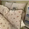 Conjunto de Roupa de Cama de Gaze Dupla Classe A Quatro Peças Modelo Novo 2026 Capa de Edredom Lençol de Cama de Algodão Gaze Capa de Edredom Conjunto de Três Peças para Dormitório Estudantil 4