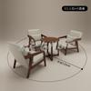 Conjunto de Mesa y Sillas de Madera Maciza para Cafetería de Moda, Sofá Cómodo Estilo Japonés, Cabina de Alto Nivel de Fábrica para Taberna, Bar, Tienda de Té de Leche
