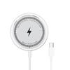 Cargador Inalámbrico Magnético Transfronterizo de 15W Redondo Ultradelgado de Aleación con Cable Tipo C Carga Rápida Magnética Magsafe
