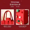 Bolsa de Feltro para Presente de Véspera de Natal Livro Vermelho Mesmo Estilo Mini Bolsa de Maçã Caramelada Bolsa para Embalagem de Presente Bolsa Tote