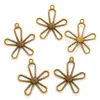 Flor hueca de aleación joyería accesorios DIY pulsera llavero colgante decorativo Q1160