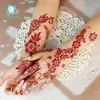 Nuevas Pegatinas de Tatuaje de Encaje de Henna Roja Transfronterizas con un Toque de Lujo, Pegatinas de Tatuaje Temporales Realistas para el Dorso de la Mano, Estilo Indio, En Stock