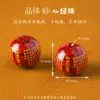 Partículas de Cristal de Cinábrio Areia de Sangue Contas de Areia Vermelha Areia de Cristal Contas Redondas Contas Soltas Acessórios para Joias DIY Produtos Semi-Acabados Atacado