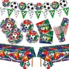 Itens Populares Transfronteiriços: Decorações de Festa Temáticas de Futebol da Copa do Mundo, Montagem de Ambiente de Futebol, Utensílios de Mesa, Faixas, Toalhas de Mesa, Guardanapos