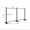 Estante para Tienda de Ropa Exhibidor de Tubo Cuadrado Negro de Pie Perchero para Ropa Doble Capa Acero Inoxidable Almacenamiento de Ropa
