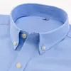 [Alta densidade] Camisa Oxford de verão de manga curta não amassa fina masculina casual de negócios de meia-manga moda