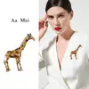 Moda Europea y Americana Nueva Aleación Gota de Aceite Jirafa Broche Corsage Accesorios para Ropa de Mujer Pin Joyería Se Puede Encriptar