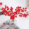 Fruta de la Fortuna Simulada Fruta Roja Rica Fruta Año Nuevo Navidad Sala de Estar Decoración del Hogar Arreglo Floral Pequeño Ramo de Acebo