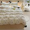 Puro Doce Decolagem Vento de Creme Preto e Branco Bolinhas Onduladas Espessado Veludo de Leite Conjunto de Quatro Peças Inverno Coral Falevelvet 1.8