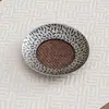 Porta-copos de Liga Martelada Estilo Chinês com Rattan, Conjunto Vintage de Porta-copos de Rattan Flor de Lótus, Almofada de Isolamento Térmico, Acessórios para Conjunto de Chá Kung Fu