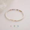 Pulseira Fina de Turmalina Natural Feminina Pérola Shijia Design de Verão Pulseira de Nicho Presente para Namorada Atacado
